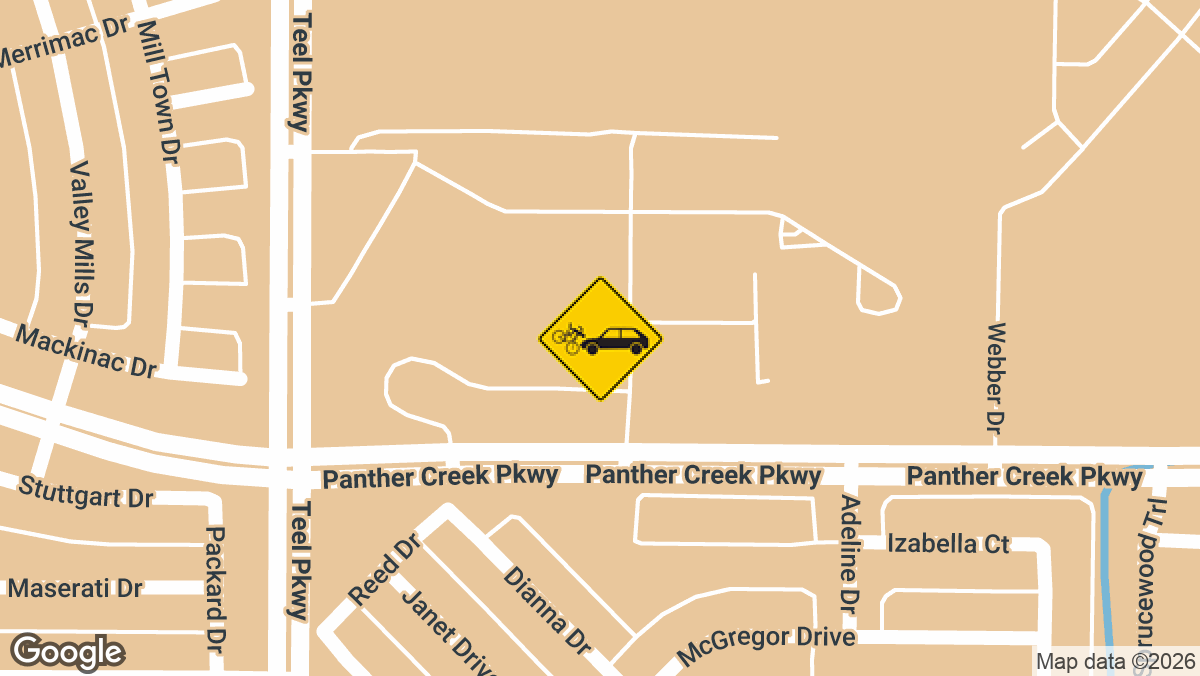 A student riding a bicycle was struck by a red Lexus near the entrance of Lone Star High School on Panther Creek Parkway on Wednesday, April 8, in the early morning hours.