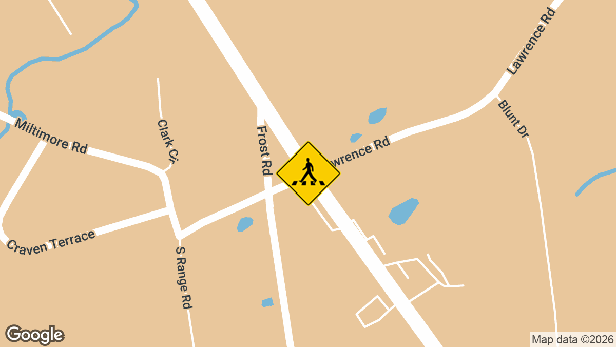 A pedestrian was hit by a vehicle near the intersection of Rockingham Road and South Range Road in Derry, New Hampshire, on Sunday, April 26.