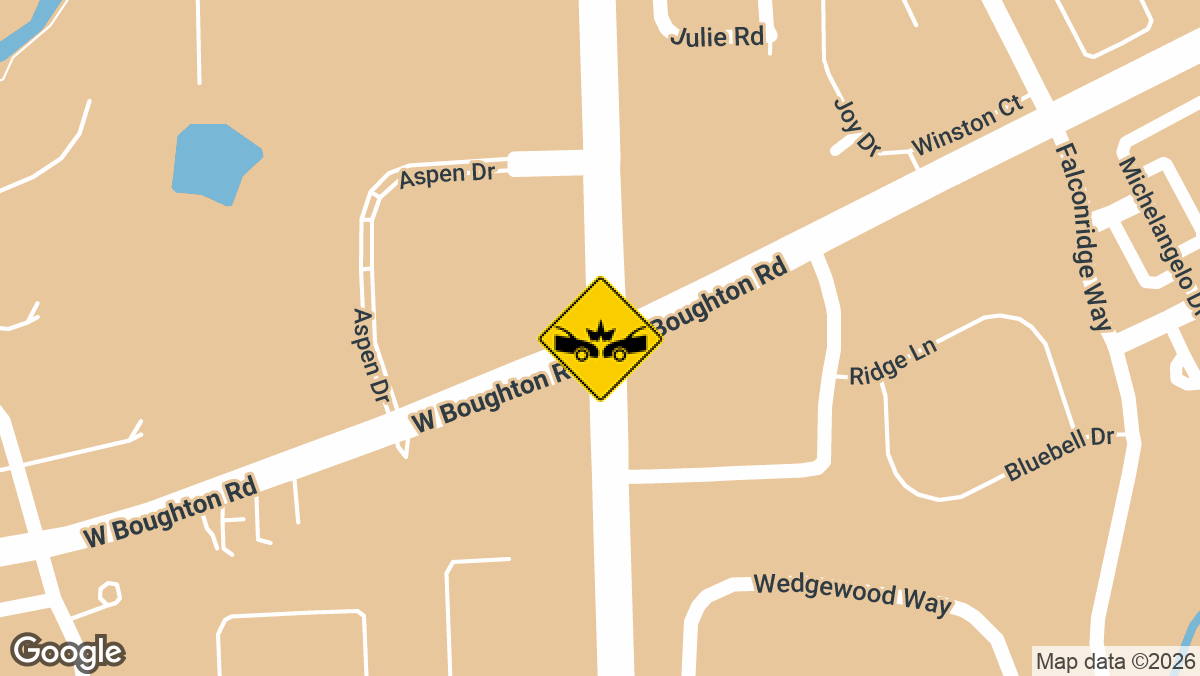 A multi-vehicle collision was reported on Thursday, April 9, near the intersection of Route 53 and Boughton Rd in Bolingbrook.