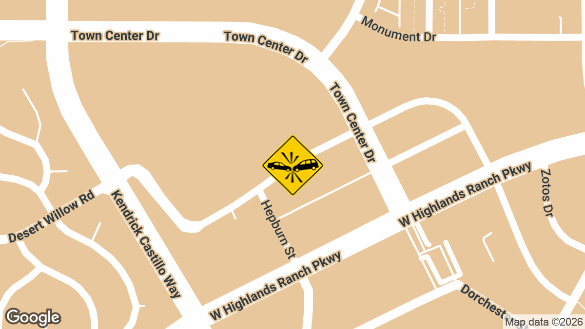 A two-vehicle crash on Sergeant Jon Stiles Drive in Highlands Ranch left at least two people hurt on Sunday, April 12.