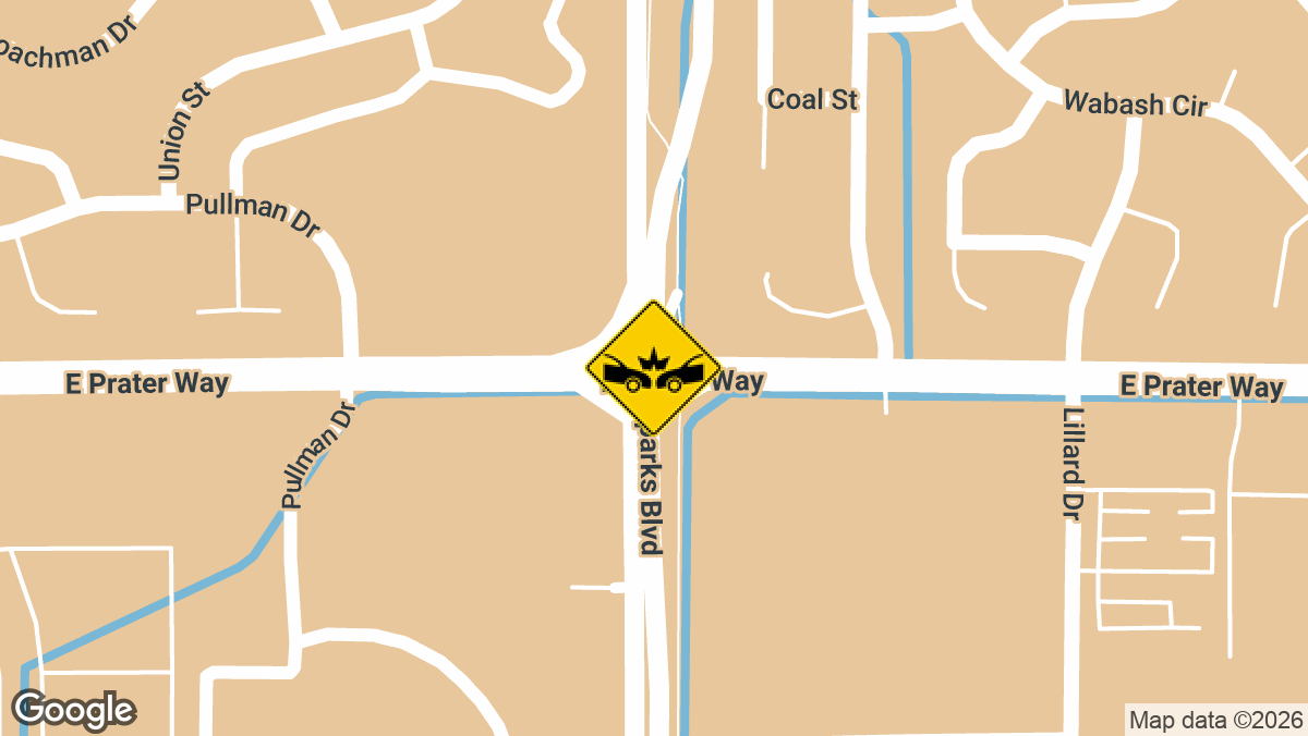 A driver who ran a red light set off a four-car crash that left one vehicle overturned and three people hurt on Tuesday, April 29, at the intersection of Sparks Blvd and Prater Wy.