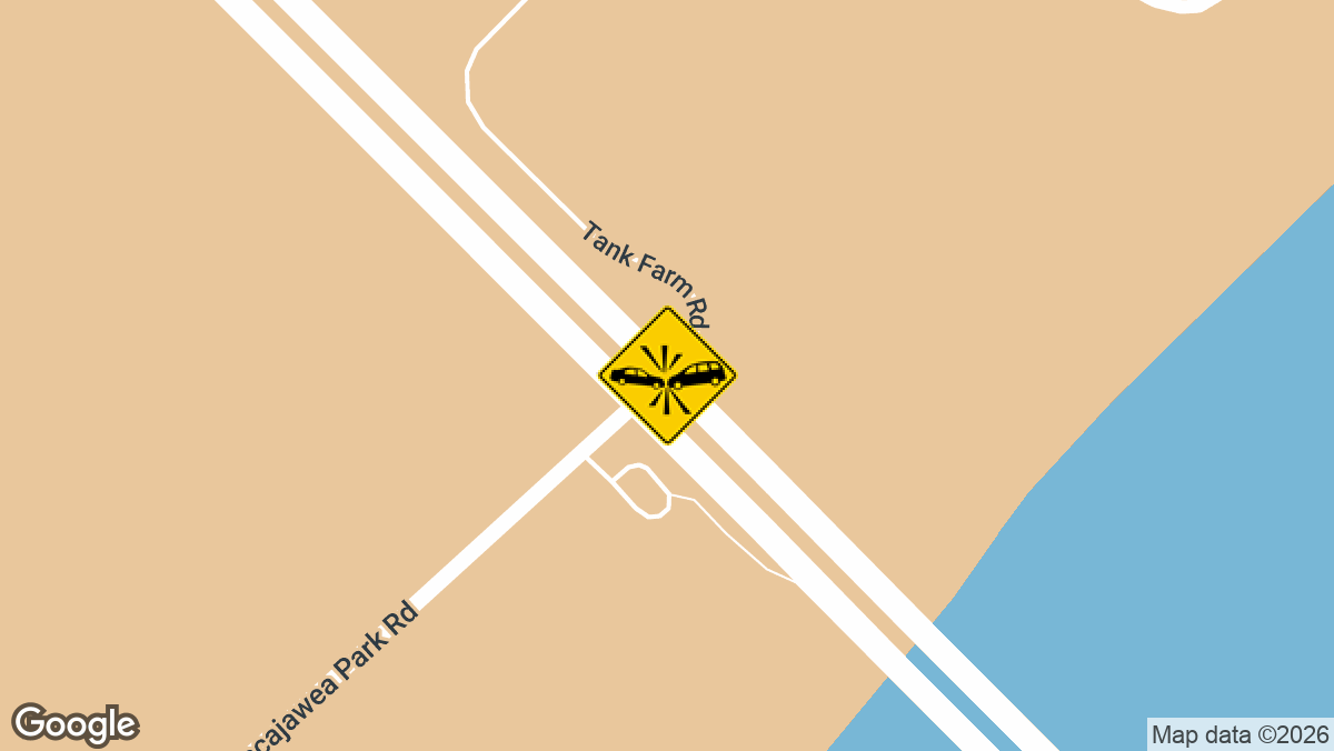 Two people were seriously hurt after a car and a semi-truck collided at the intersection of Tank Farm Road and U.S. Highway 12 in the early morning hours of Tuesday, April 21.