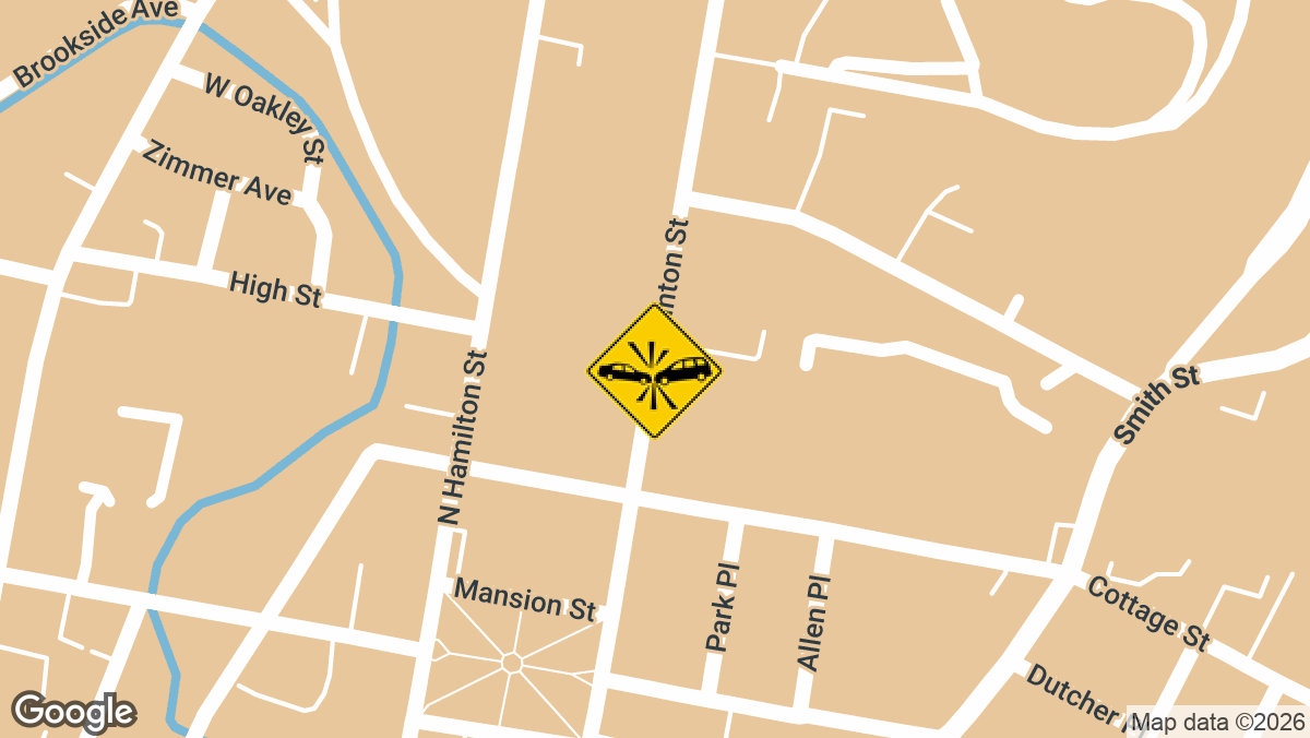 A possible two-vehicle collision was reported Sunday, April 6, on Thompson Street between North Hamilton Street and North Clinton Street in Poughkeepsie.