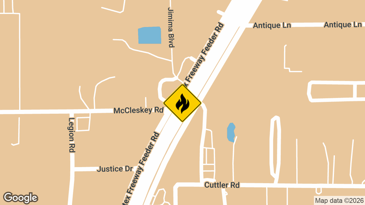 A burning 18-wheeler brought traffic to a near standstill along the Eastex Freeway in Montgomery County on Thursday, April 17. The incident occurred along U.S. 59 at Legion Rd in New Caney.
