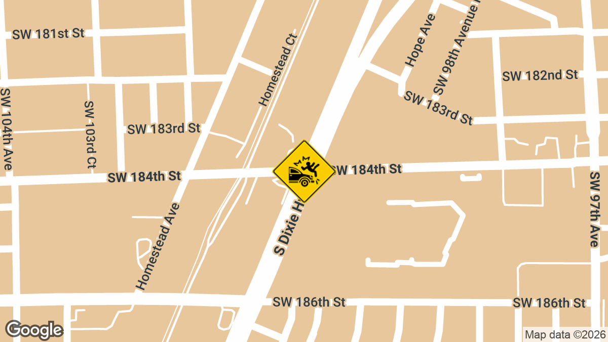 U.S. Route 1 near Southwest 184th Street