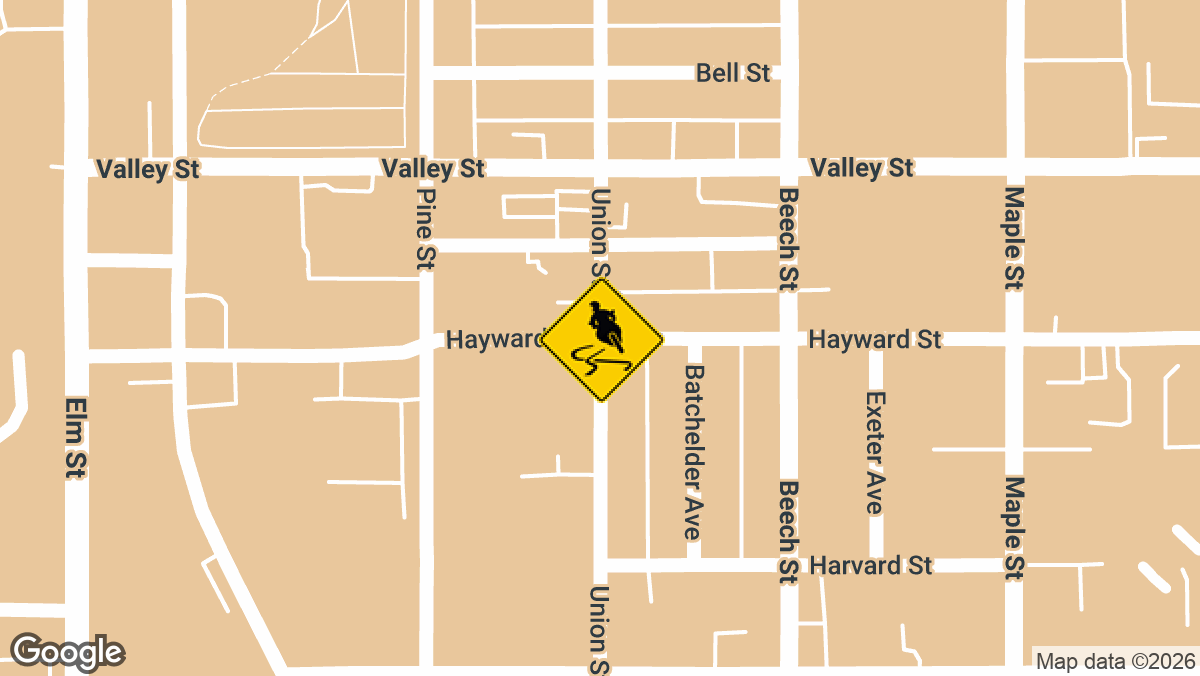 A crash involving a vehicle and a motorcycle at the intersection of Union St and Hayward St in Manchester sent two people to the hospital on Wednesday, April 22.