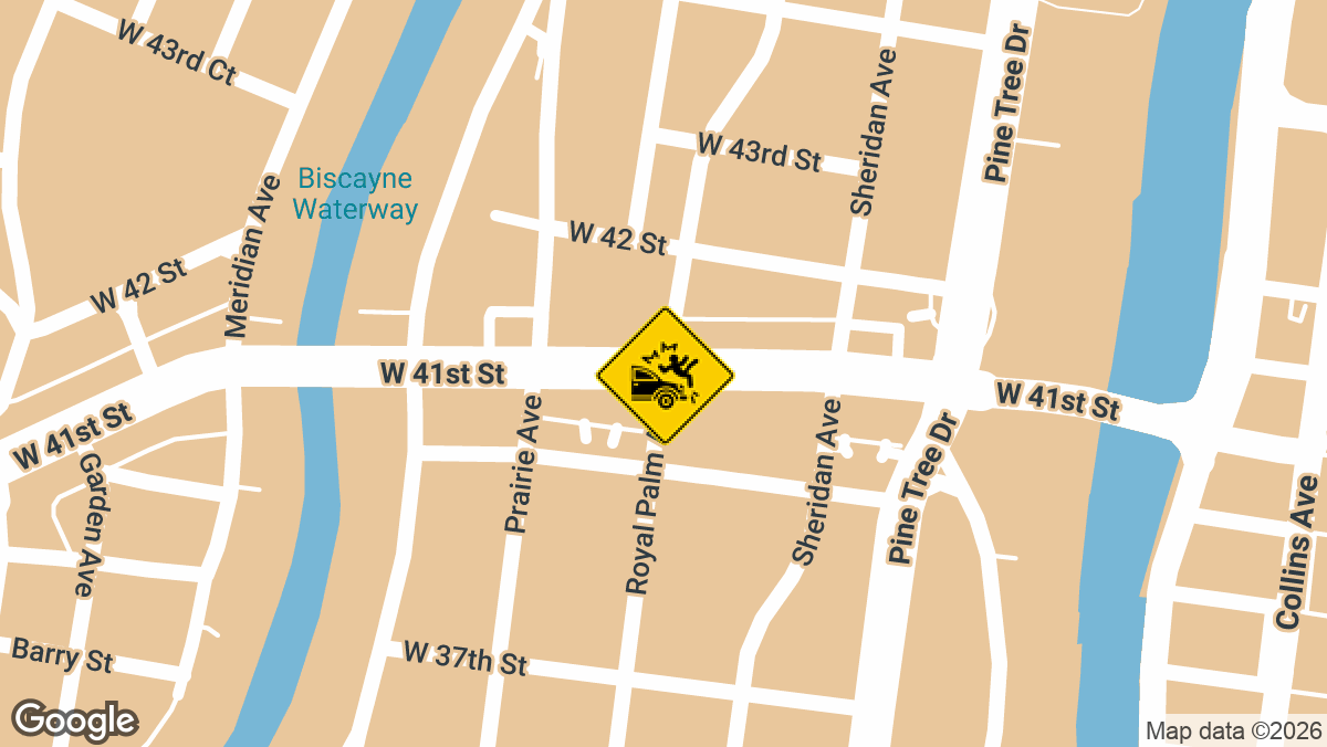 West 41st Street and Royal Palm Avenue