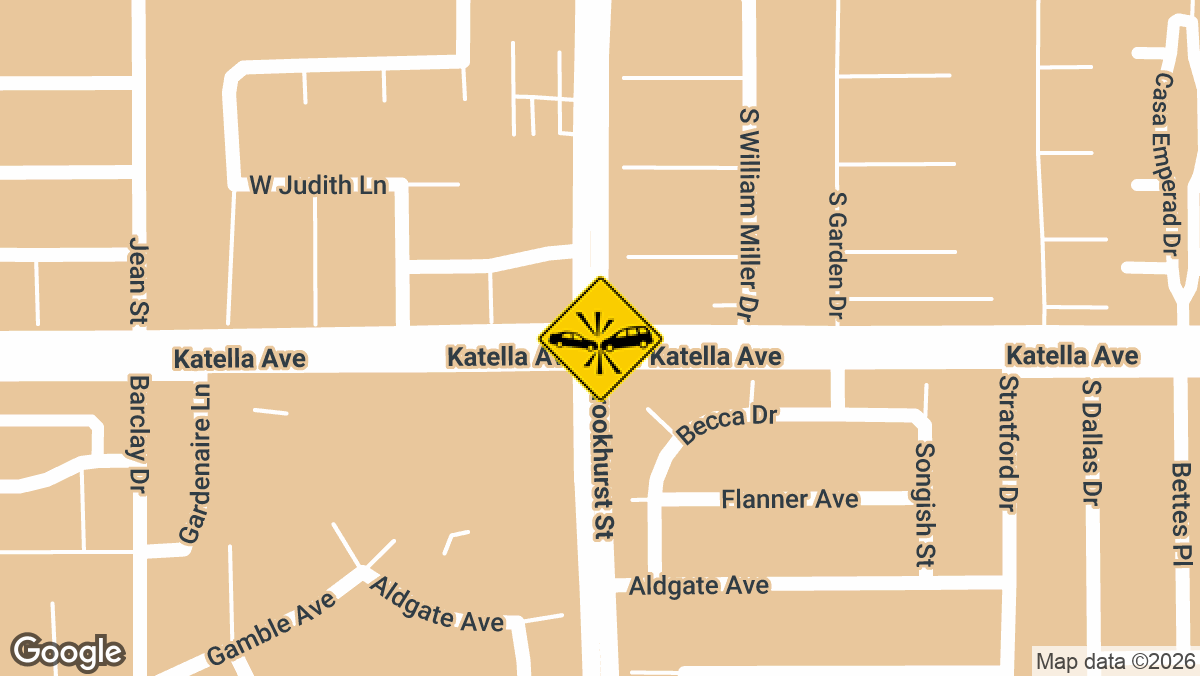 A traffic collision involving an Anaheim ambulance and at least one other vehicle was reported Sunday, April 5, near the intersection of West Katella Avenue and South Brookhurst Street in Anaheim, California.