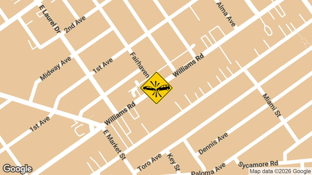 Emergency units responded with lights and sirens to a possible vehicle accident near Williams Road and Fairhaven Street in Salinas in the early morning hours of Sunday, April 05.