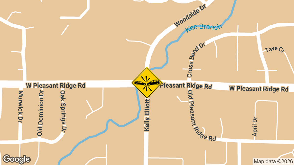 A major traffic accident was reported on Sunday, April 6, near the intersection of Woodside Drive and West Pleasant Ridge Road in Arlington.
