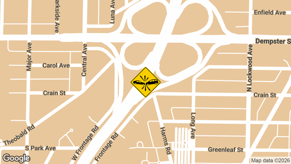 A possible two-vehicle accident on the southbound Edens Expressway near the 7500 block left at least one person with possible injuries on Tuesday, March 31, in the late afternoon.