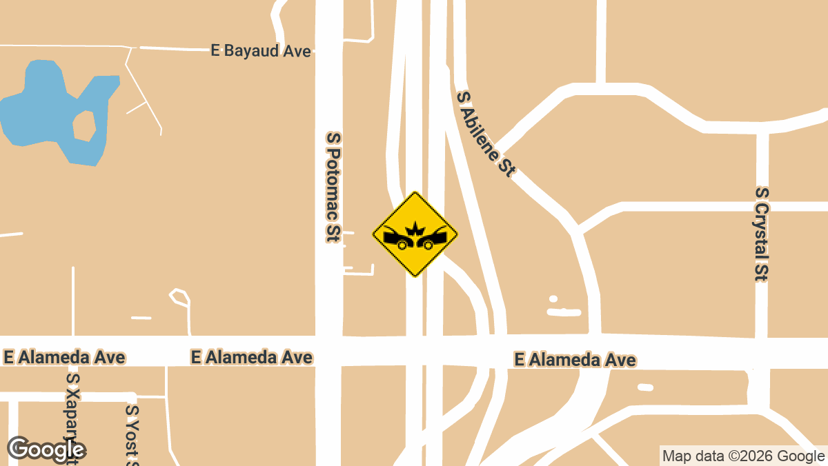 A multi-vehicle crash was reported on Thursday, April 9, on northbound I-225 near 6th Avenue in Aurora.