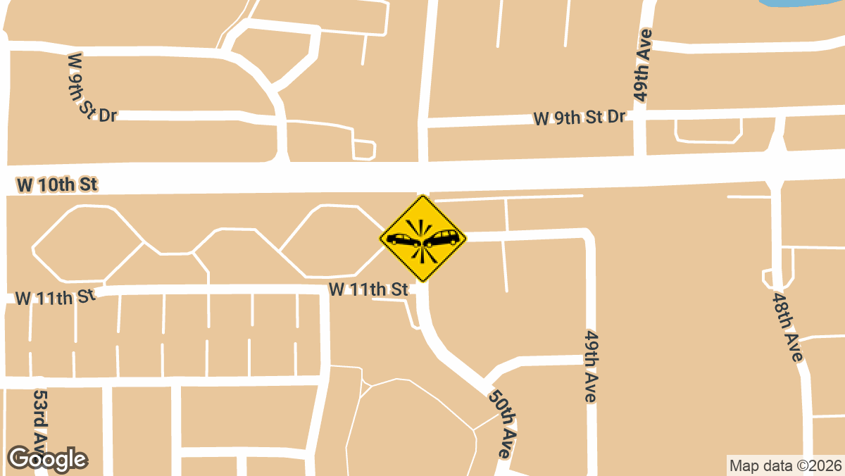 Emergency units responded to a possible injury traffic accident Wednesday, April 8, near the intersection of North 50th Avenue and West 10th Street in Greeley.