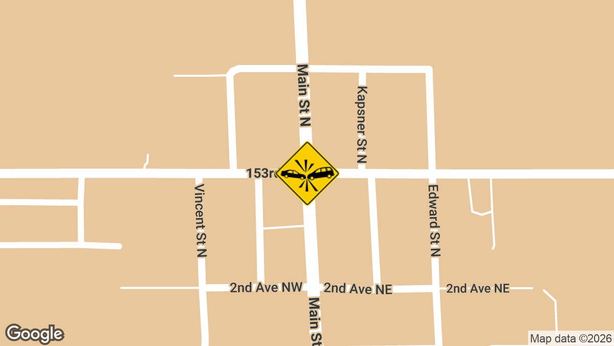 Three people were injured in a two-vehicle accident at the intersection of Highway 25 and 3rd Avenue North in Pierz early Thursday morning.