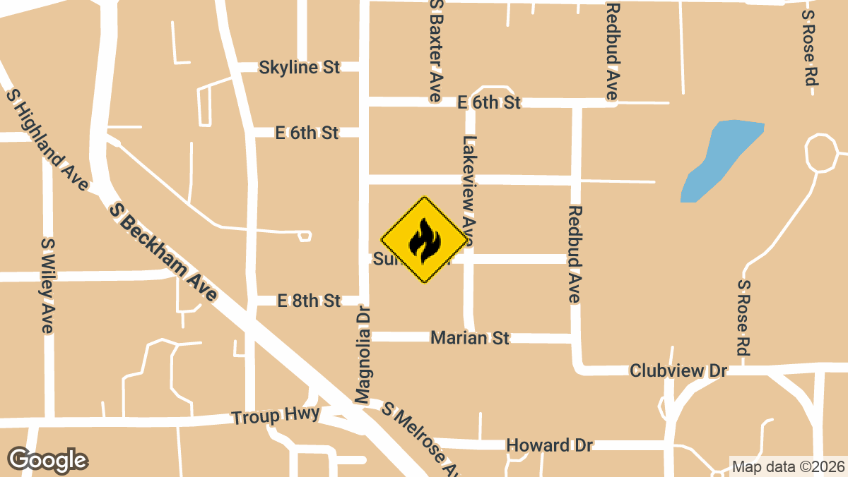 A house fire broke out in the 1300 block of Sunset Dr in North Tyler on Wednesday, May 14, shortly after 7:30 p.m.