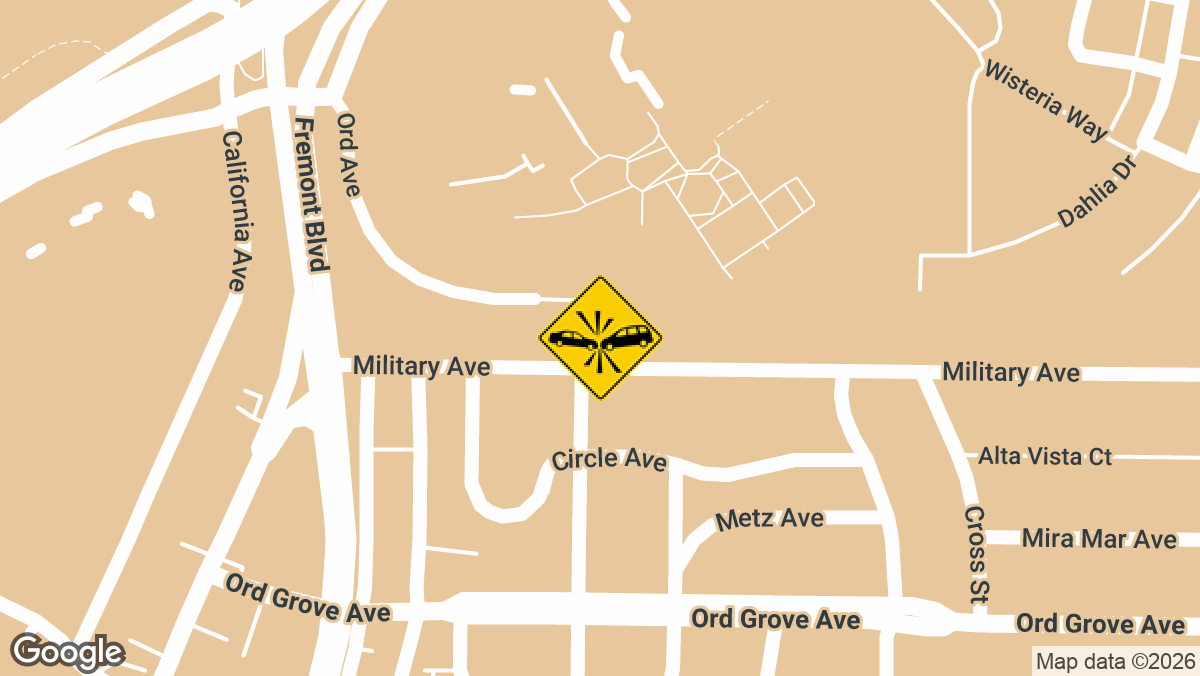 A two-vehicle crash left three people hurt in front of 1301 Military Ave in Seaside on Tuesday, May 12, shortly after 5:30 p.m.