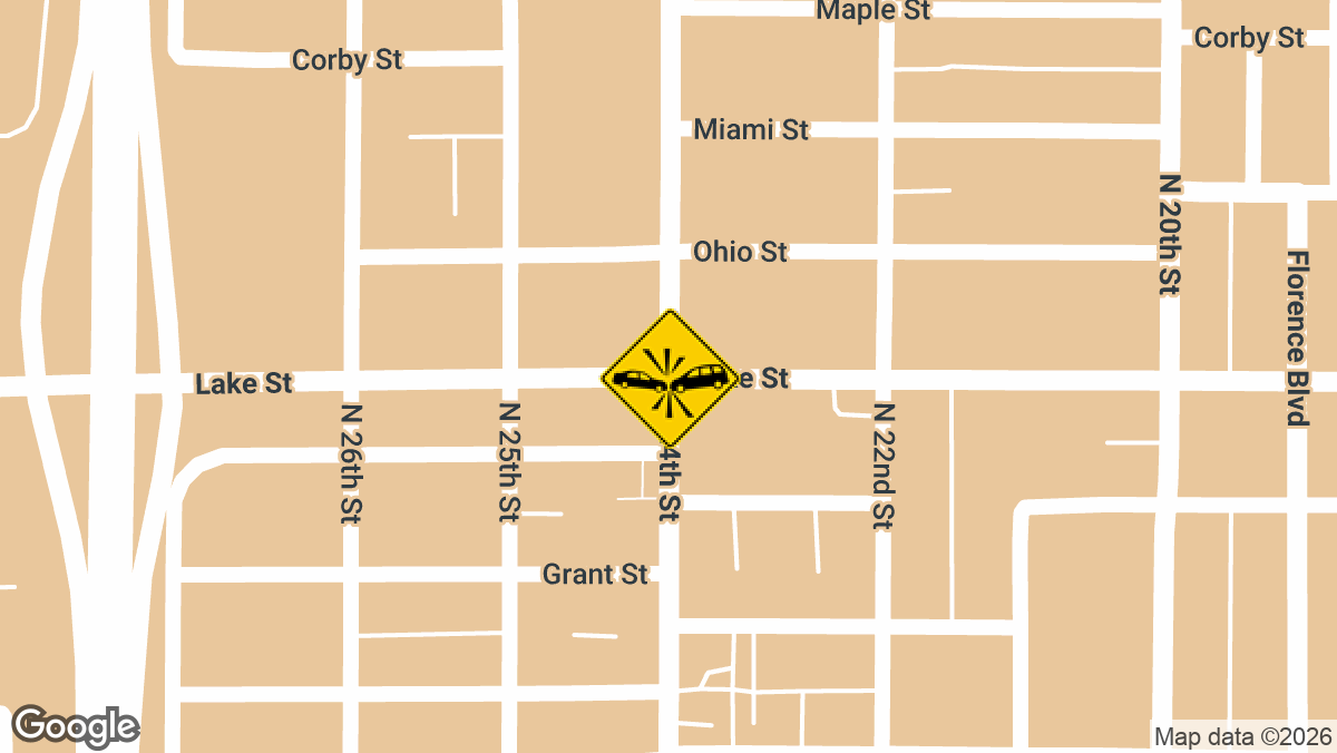 A person was seriously injured in a crash late Saturday night in central Omaha.