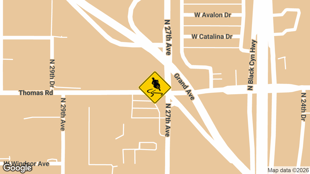 A male motorcyclist was found on the road after a crash on northwest Grand Avenue near 27th Avenue in west Phoenix around 3 a.m.