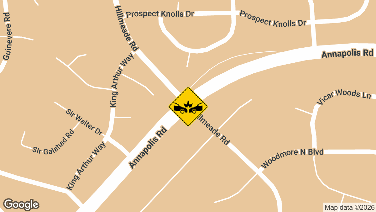 multi-vehicle crash at the intersection of Annapolis Rd and Hillmeade Rd in Glenn Dale left four people hurt on Friday, May 8.