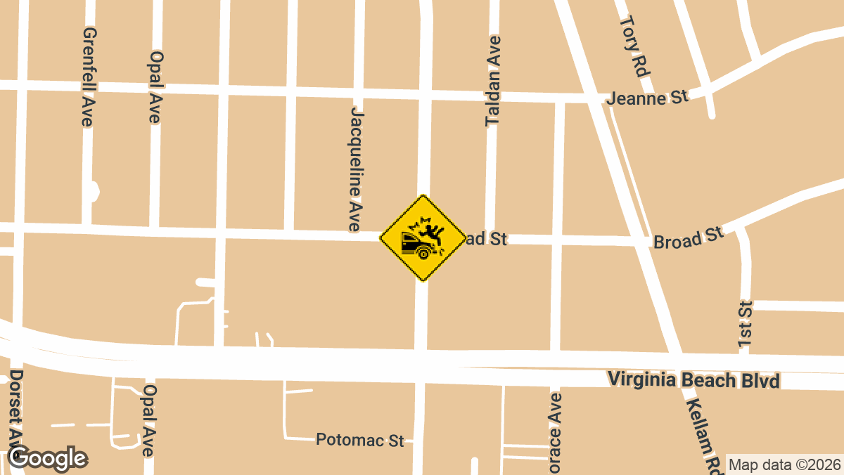 One person received a life-threatening injury Tuesday night in a collision at the intersection of Broad Street and Aragona Boulevard in Virginia Beach.