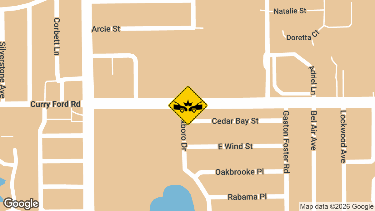 Four people, including two children, were injured Sunday in a four-vehicle crash on Curry Ford Road in Orlando.