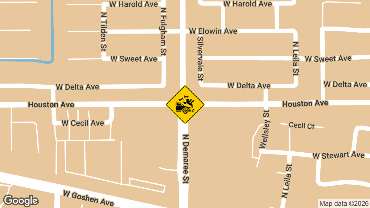 A four-vehicle crash killed one person on Wednesday, May 13, at the intersection of Demaree St and Houston Ave in Visalia.