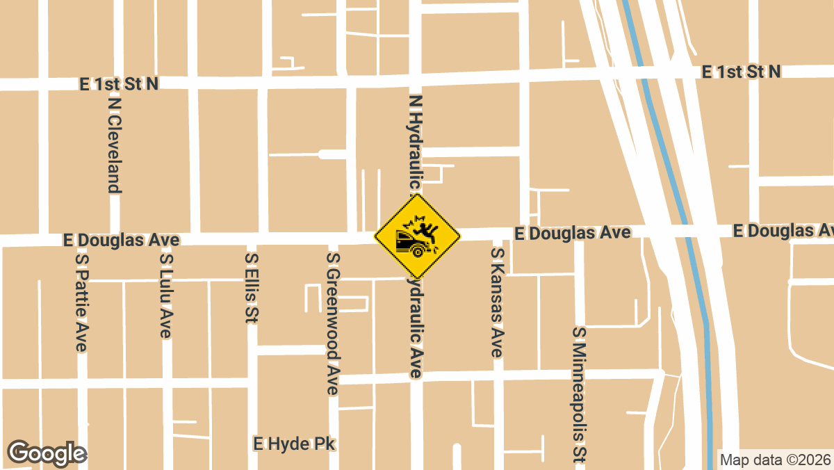 A woman died after a crash at the intersection of Douglas Avenue and Hydraulic Avenue in central Wichita in the early morning hours of Saturday, May 16.