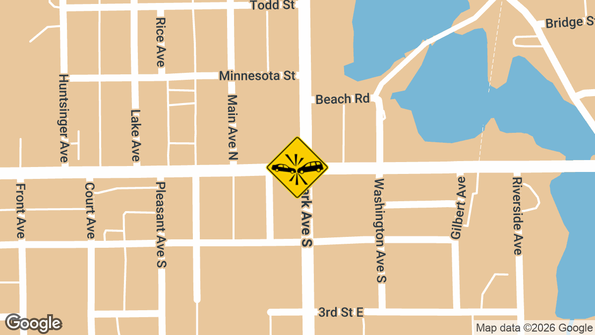 Three people were hurt in a two-vehicle accident at the intersection of Highway 34 and County Road 4 in Park Rapids on Wednesday, May 27.