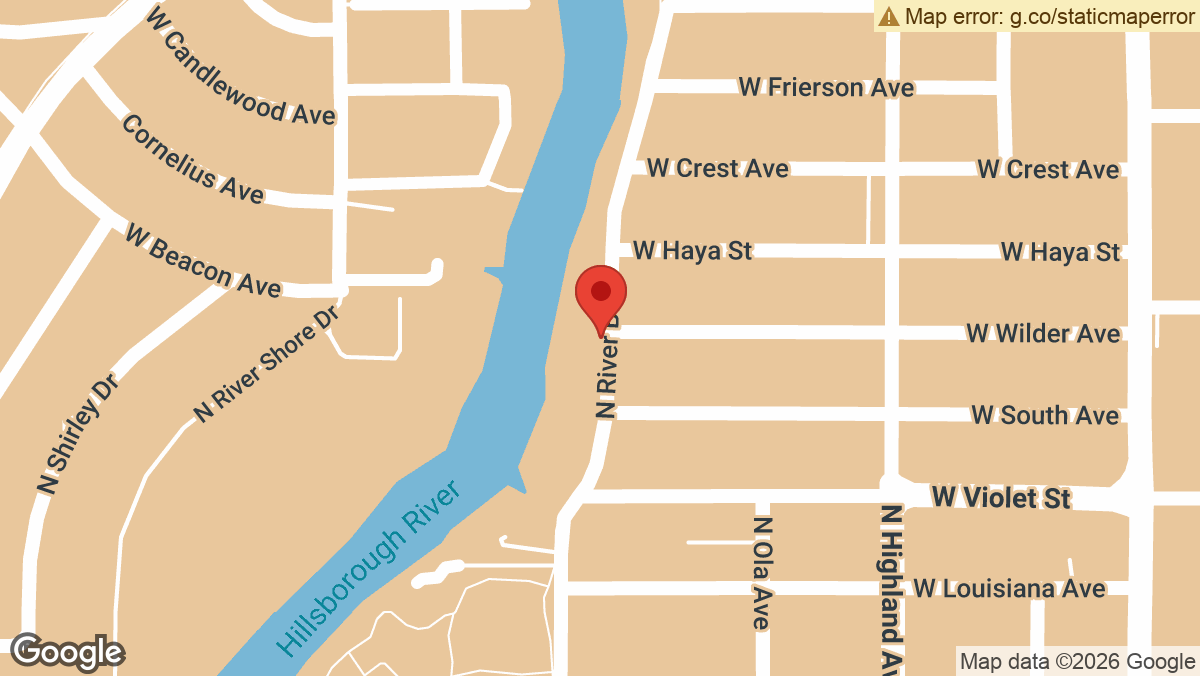 Three people were hurt late Sunday night when a boat traveling along the Hillsborough River in the Seminole Heights area struck rocks along the shoreline.