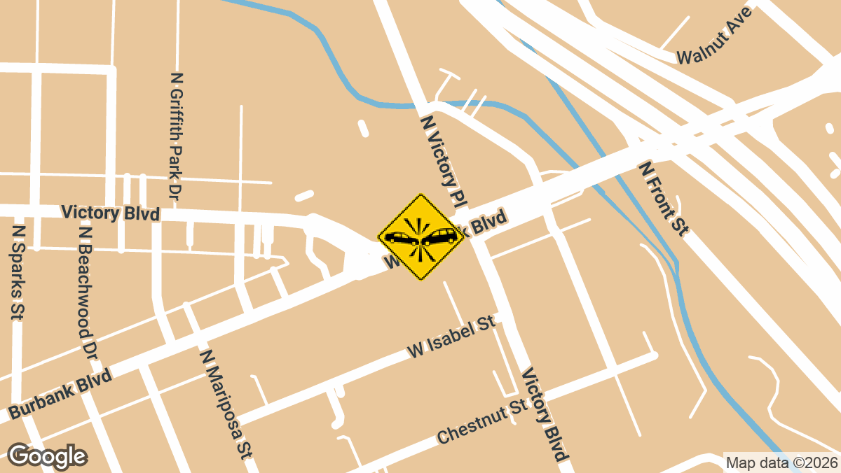 A hit-and-run crash with injuries was reported on southbound Interstate 405 just north of Burbank Boulevard in Los Angeles on Monday, May 4, at approximately 6:51 a.m.
