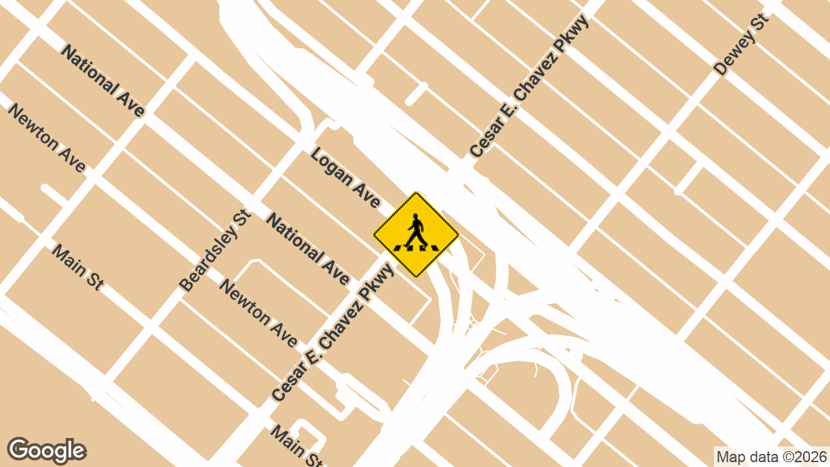 Logan Avenue and Cesar E. Chavez Parkway