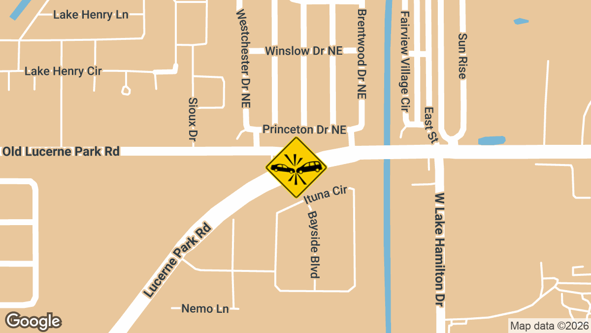 A crash on Friday, May 15, around 6:30 a.m. at the intersection of Lucerne Park Rd and Old Lucerne Park Rd caused lane closures and traffic delays in the area.