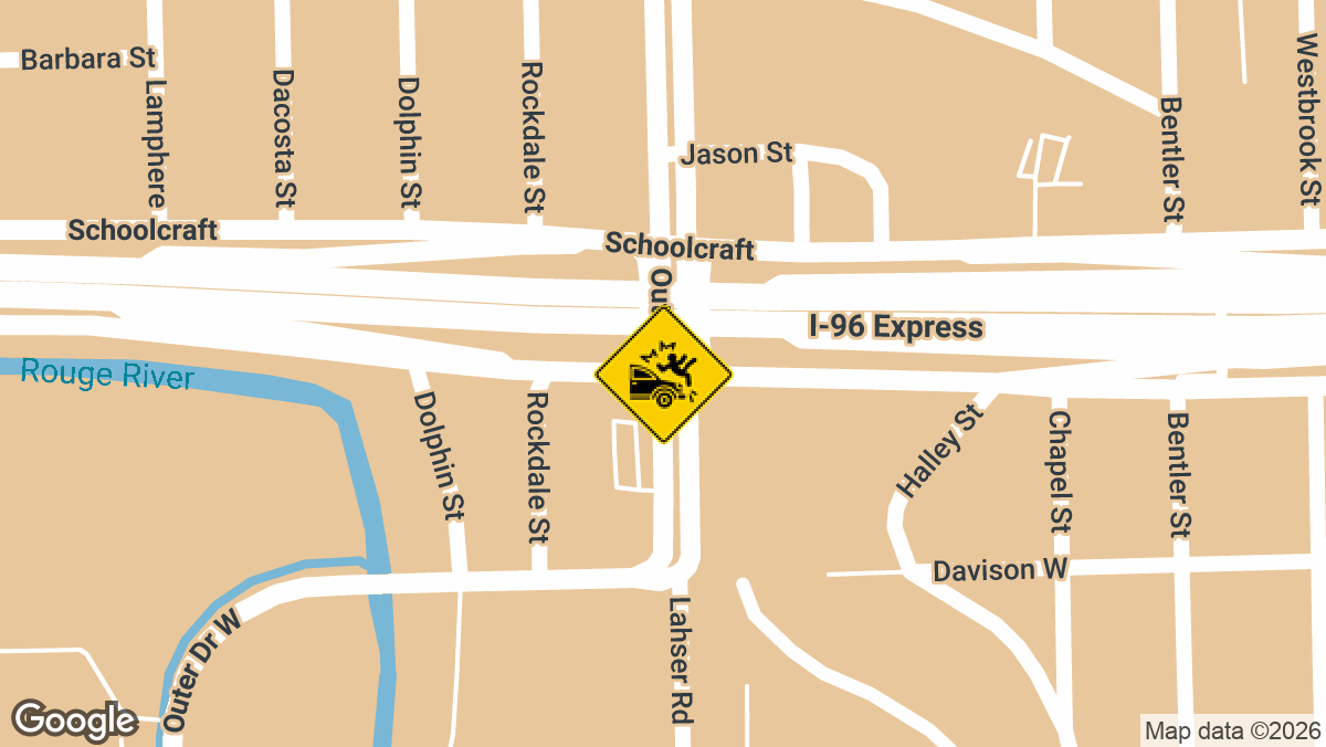 Schoolcraft Road and West Outer Drive