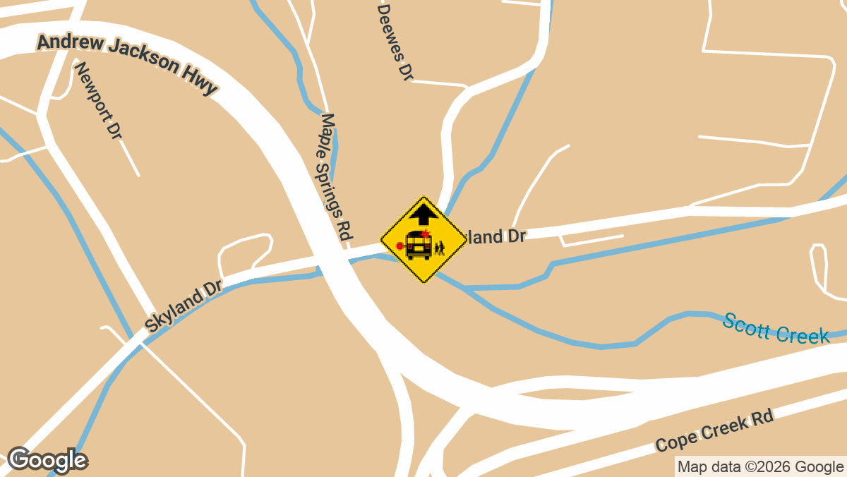 Skyland Drive near Fisher Creek Road