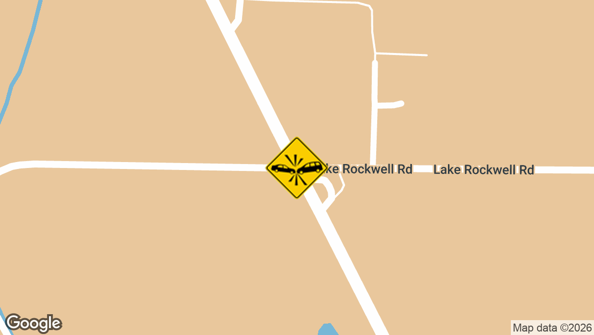 State Route 14 just west of the Lake Rockwell Bridge