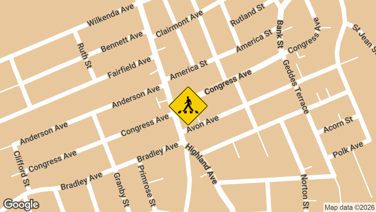 A 9-year-old girl was struck by a vehicle Wednesday morning near a school crosswalk on Highland Avenue in Waterbury.