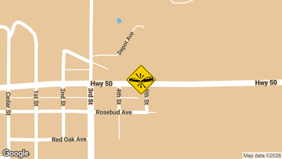 A 54-year-old man from Owensville was seriously injured Monday after a two-vehicle collision on westbound U.S. Highway 50, east of Fifth Street.