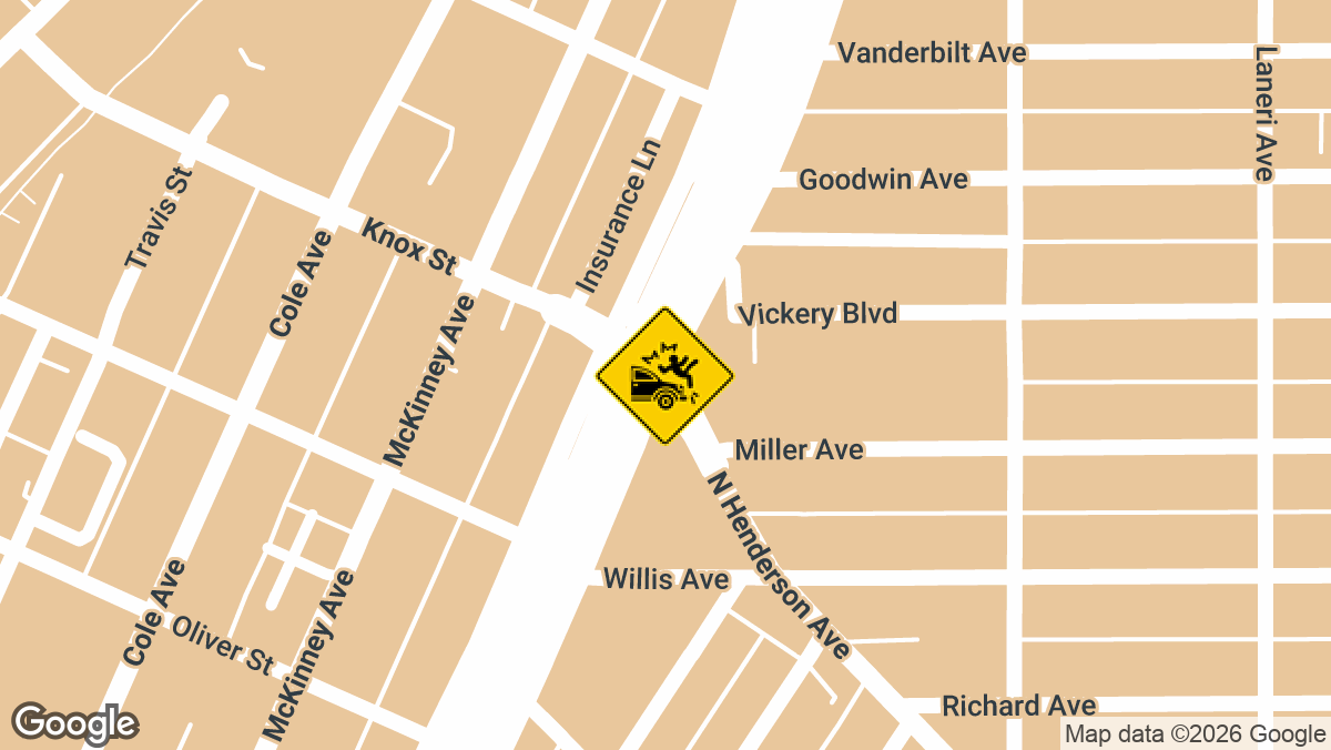 A woman is dead and a juvenile was seriously hurt after a pickup truck veered out of control on north Central Expressway in the early morning hours, triggering a crash that injured several others.