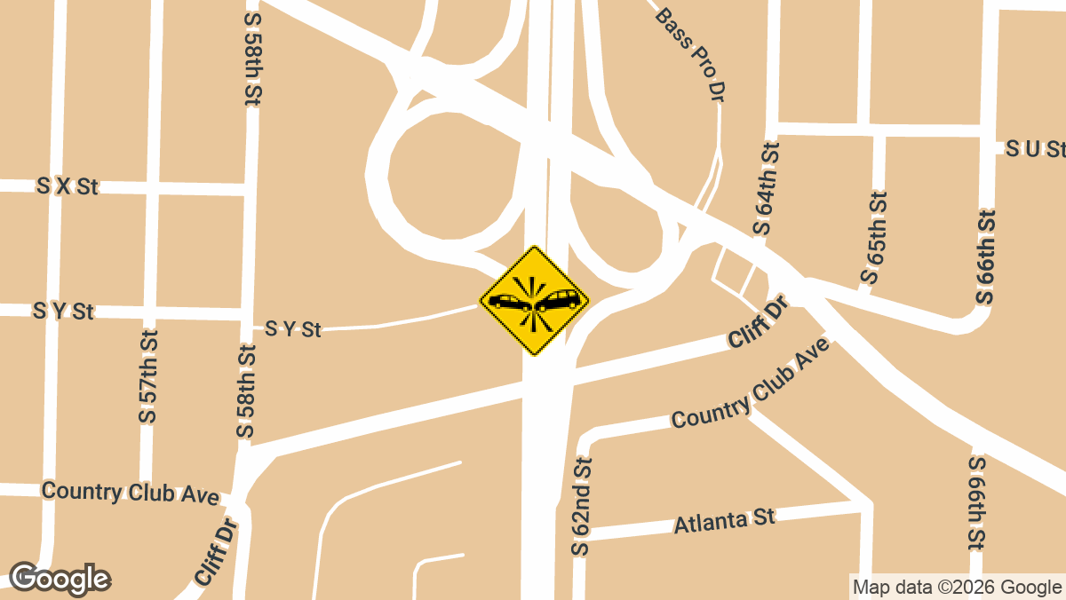An injury crash slowed northbound traffic on Interstate 540 near Exit 12 in Fort Smith on Tuesday, May 19, reported just before 10:00 a.m.