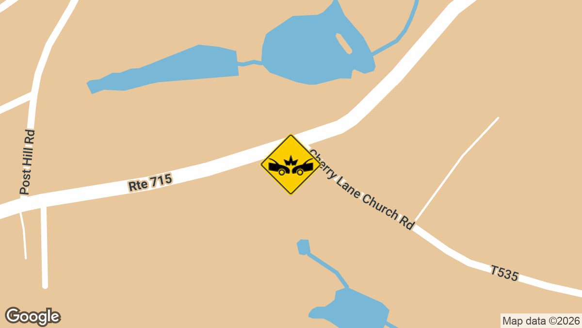 A three-vehicle accident with injuries was reported Wednesday afternoon, June 10, at 3150 Route 715, in front of Cooks Corner near Cherry Lane Church Road.
