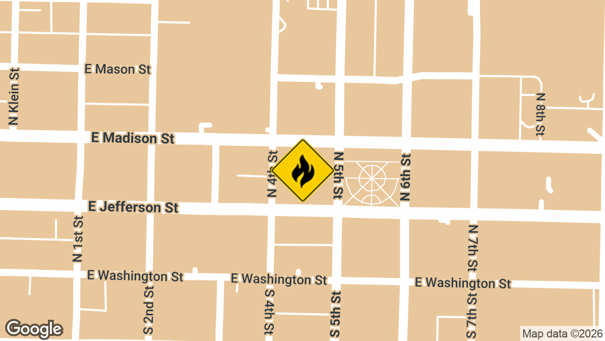 A person was taken to a local hospital with non-life-threatening injuries after a fire broke out at an apartment building on E Jefferson St in Springfield on Sunday, May 31.
