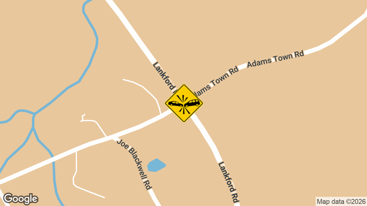 Two drivers were hurt and taken to the hospital Monday afternoon following a two-vehicle collision at the intersection of Adamstown and Lankford roads.