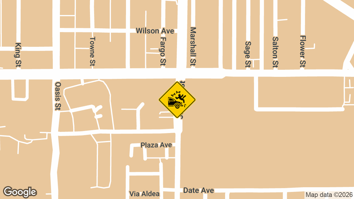 An 86-year-old man died after a driver struck him in a crosswalk on Avenue 44, west of Jackson St, in Indio, California, on Tuesday, June 10.