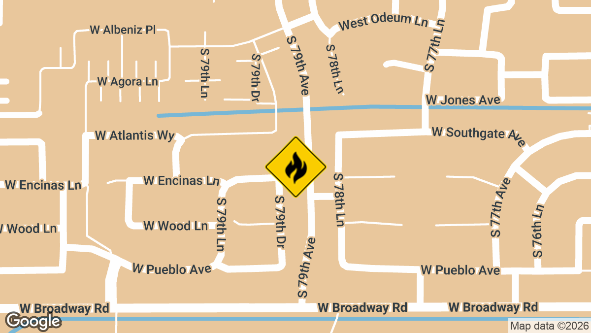 Encinas Lane, north of Broadway Road and west of 75th Avenue