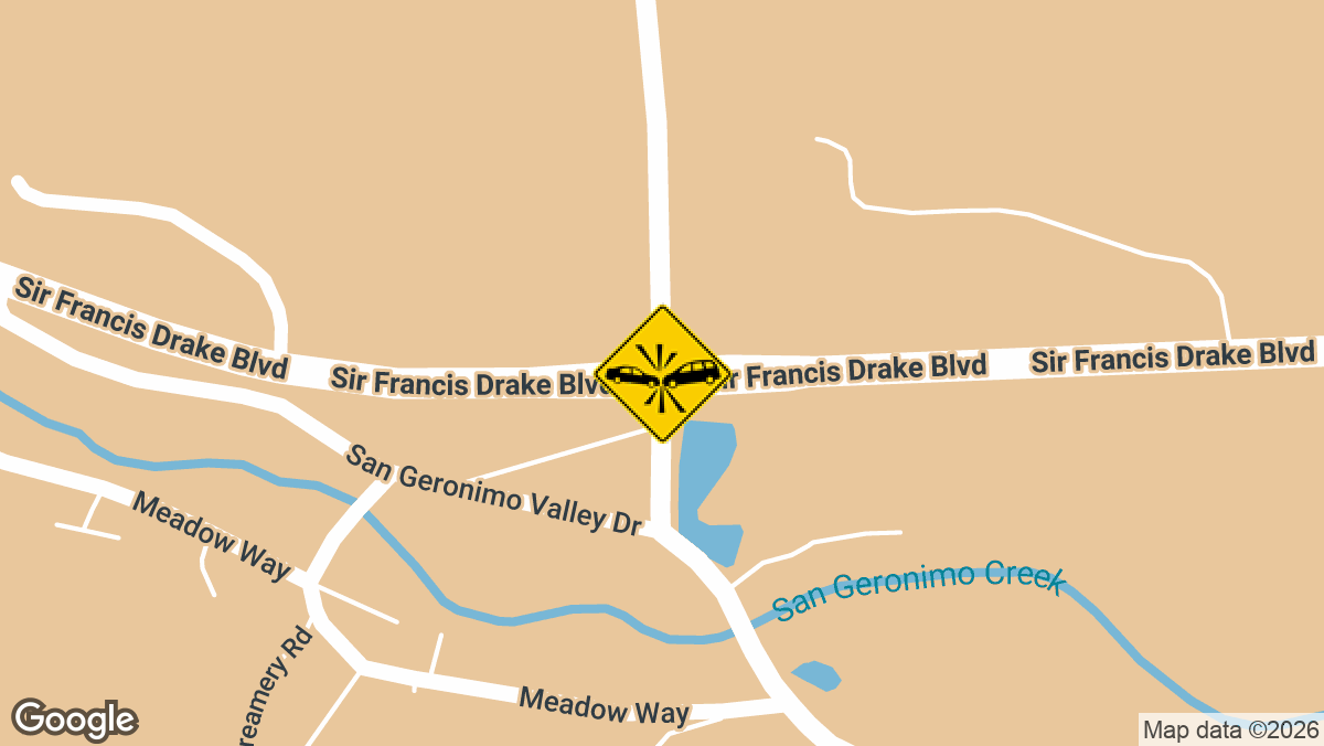 Francis Drake Boulevard and Nicasio Valley Road