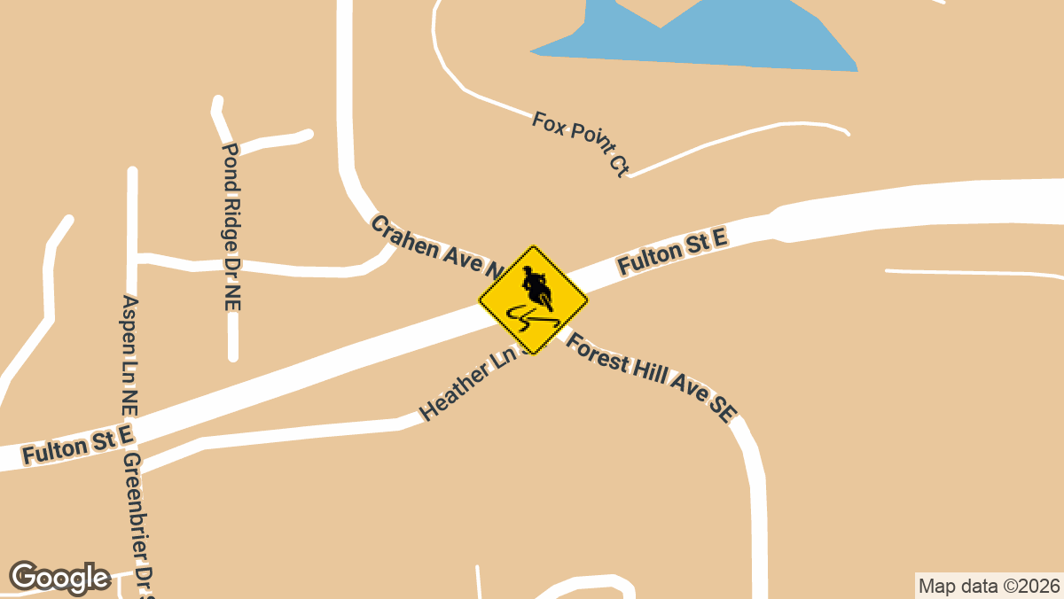 A 38-year-old motorcyclist is hospitalized with life-threatening injuries after a serious crash at the intersection of Fulton Street E and Crahen Avenue NE late Saturday night, June 6.