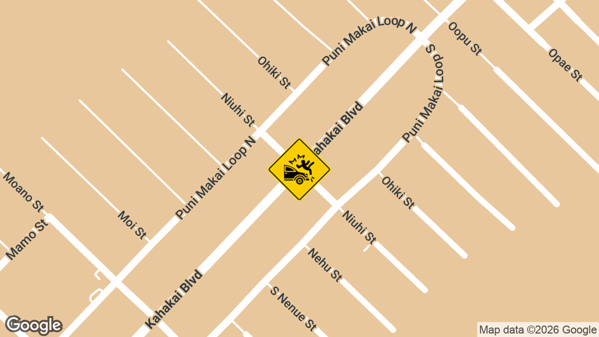 Kahakai Boulevard near the intersection of Niuhi Street
