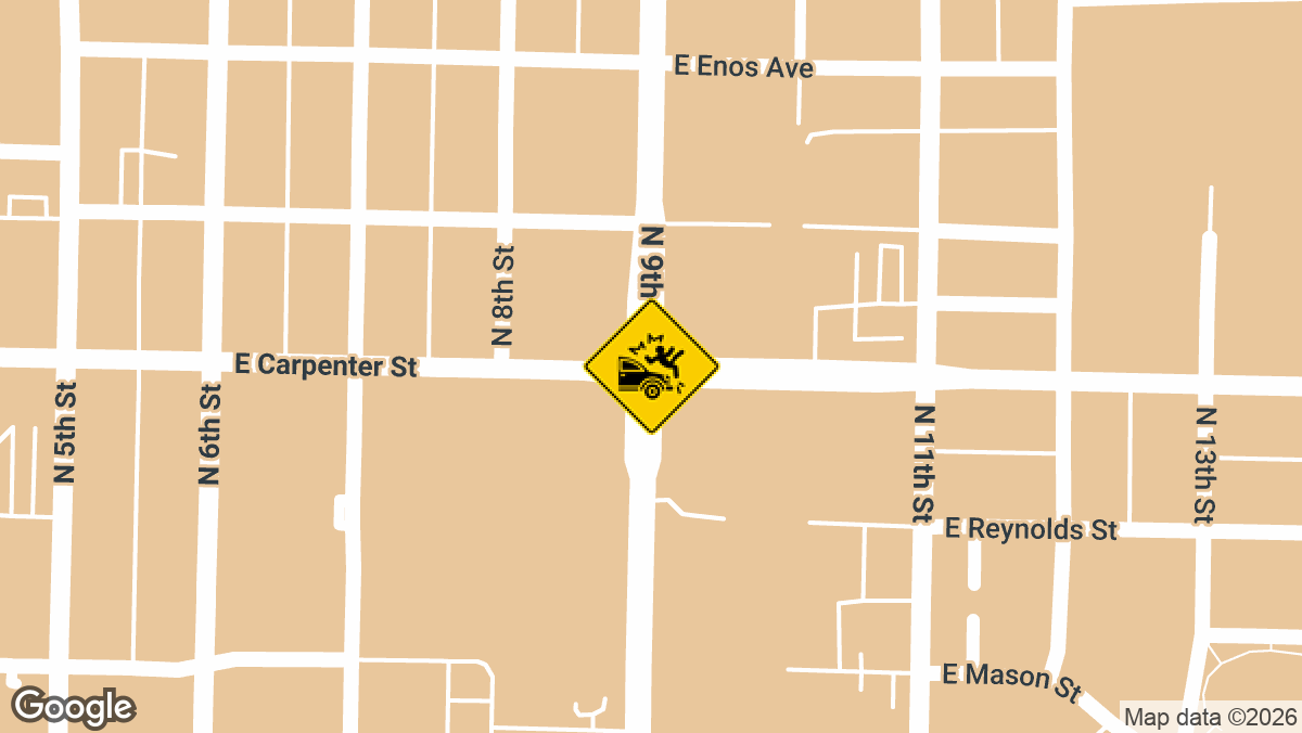 A 77-year-old man died following a collision between a motorcycle and a pickup truck at N 9th St and E Carpenter St in Springfield.