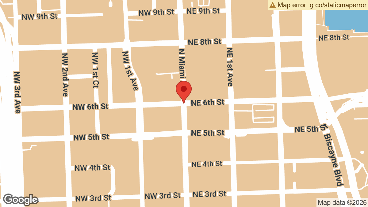 Northeast Sixth Street and North Miami Avenue