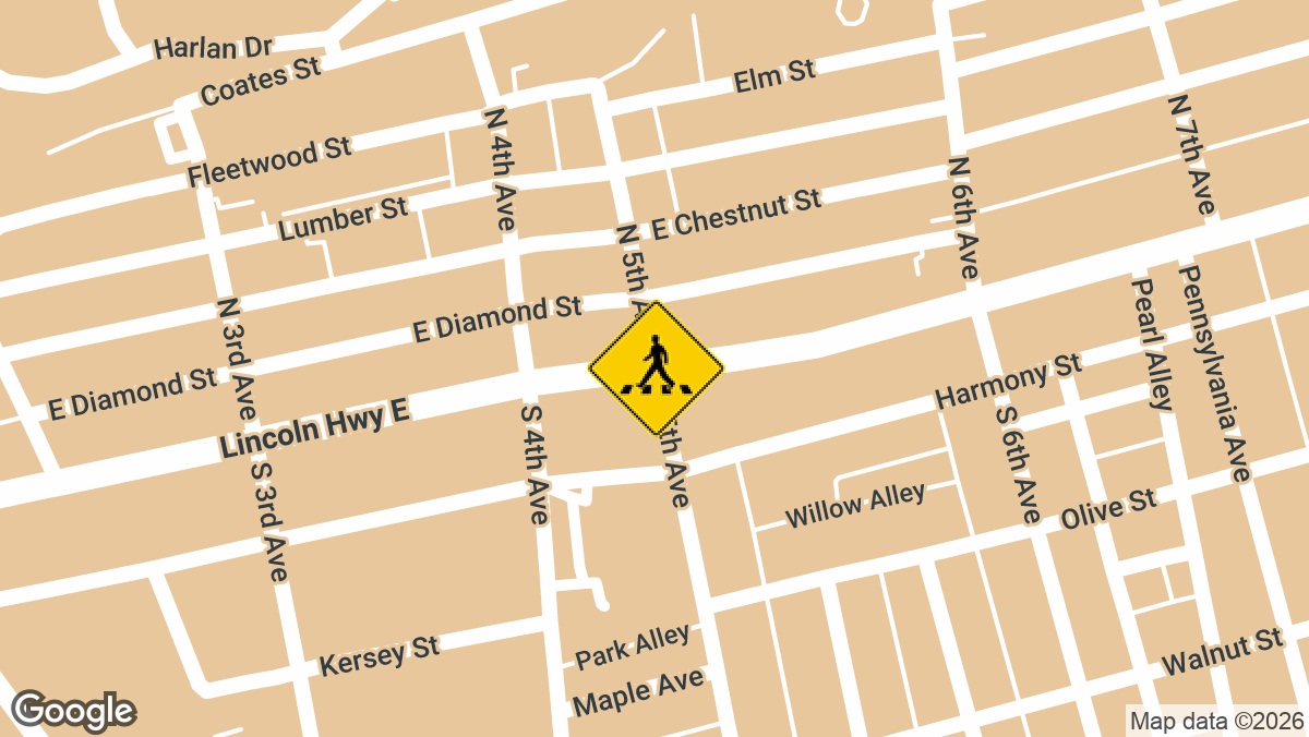 A pedestrian suffered serious injuries after being struck by a vehicle Tuesday night in Coatesville.